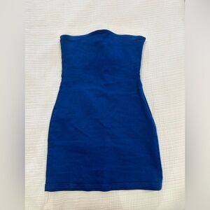 Strapless Zara denim mini dress